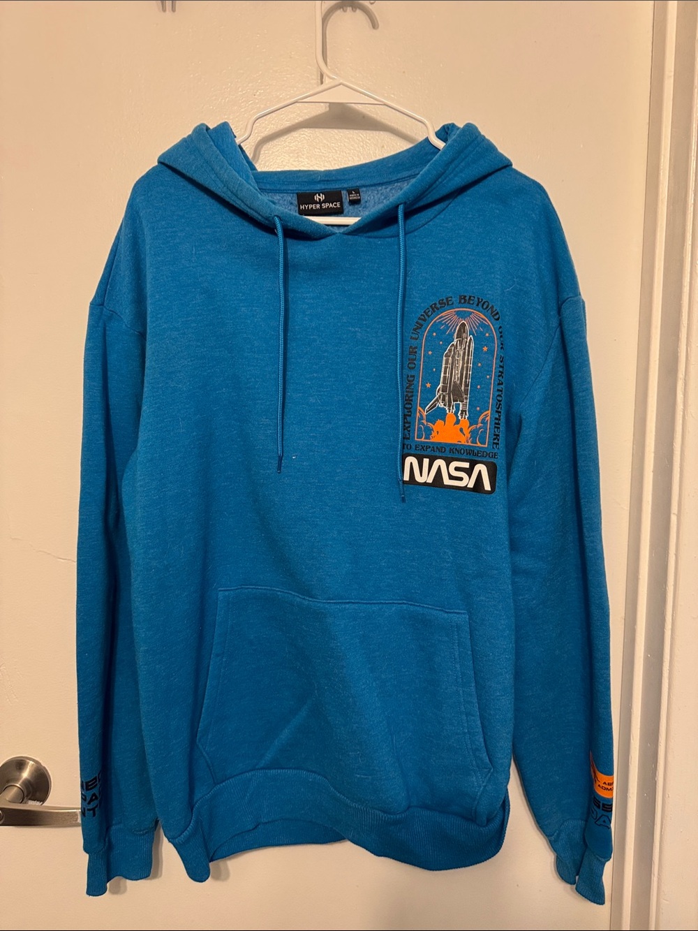 Blue Pullover Hoodie - Men's Graphic Sweatshirt